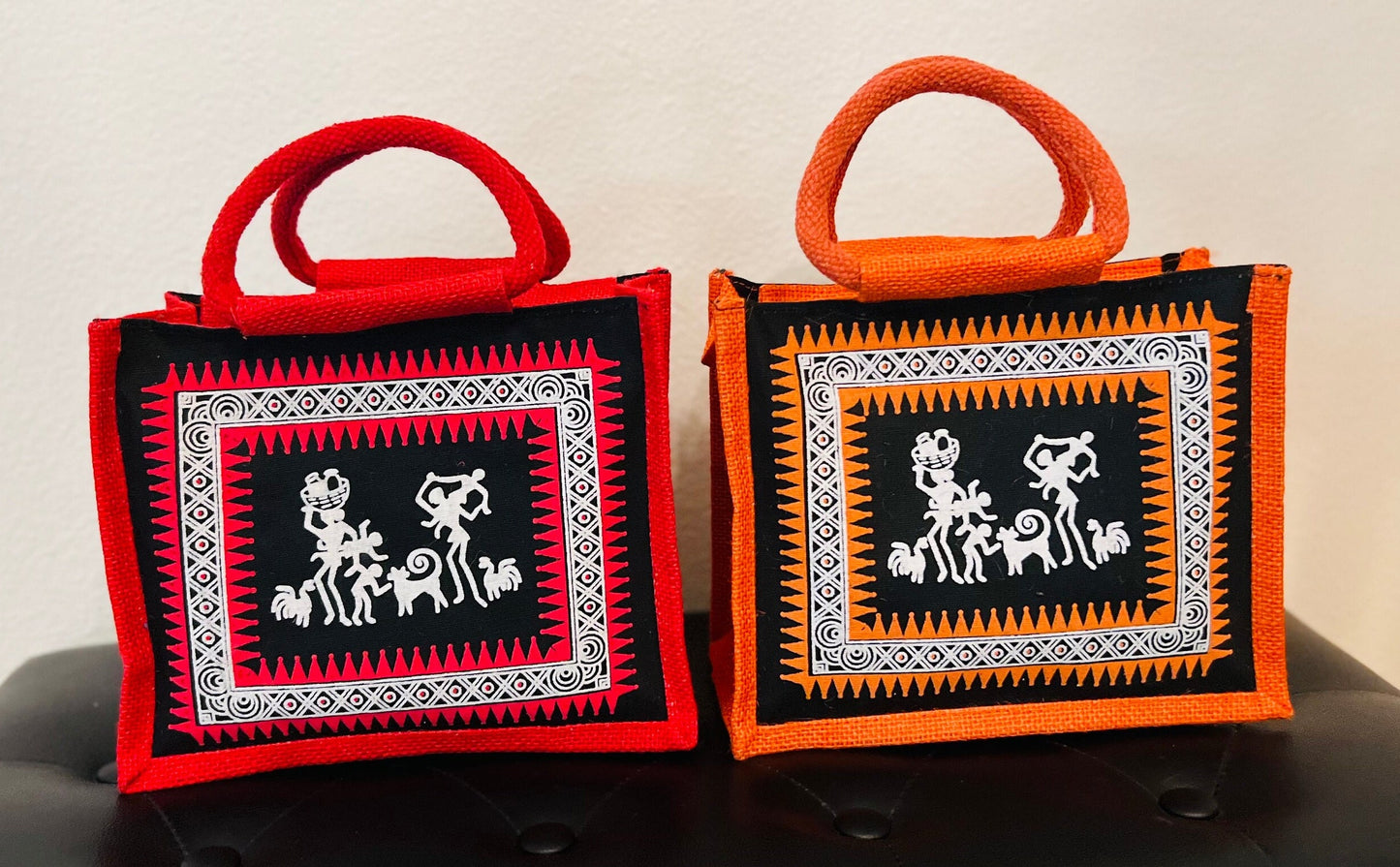 Eco Friendly Reusable Handmade Jute Bag for grocery shopping, lunch bag