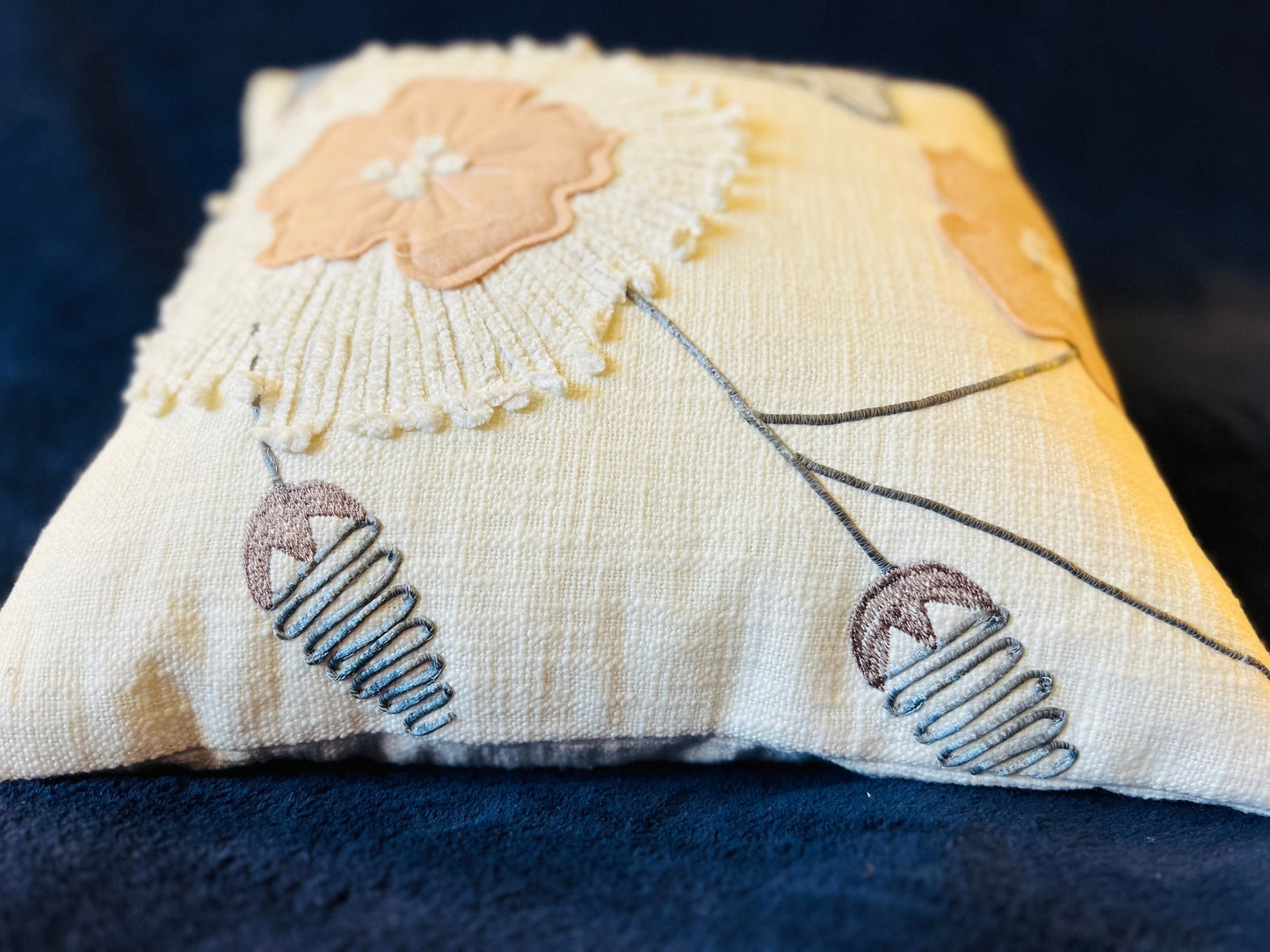 Handmade Floral Cotton Cushion Cover