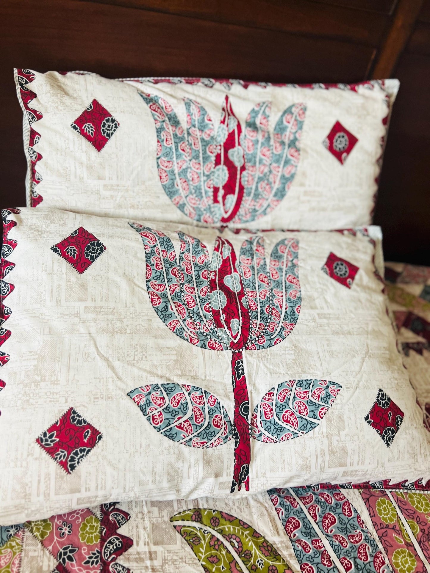 Garden Motif Floral Cotton Washable Jaipur Fitted Sheet Set