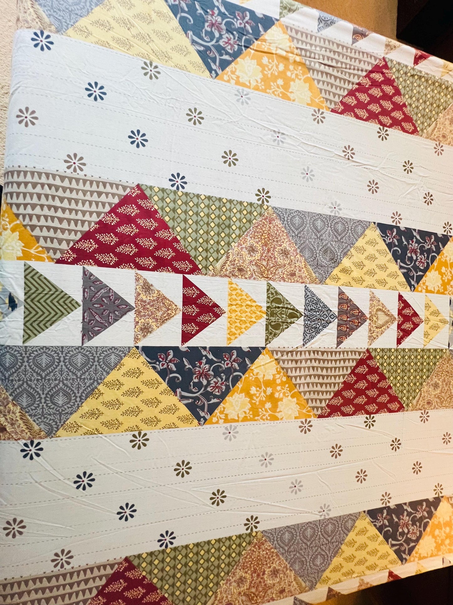 Handmade Cotton Fitted sheet with Pillow Covers Boho Style Bedding, Queen Size, Traditional Print, Perfect gift