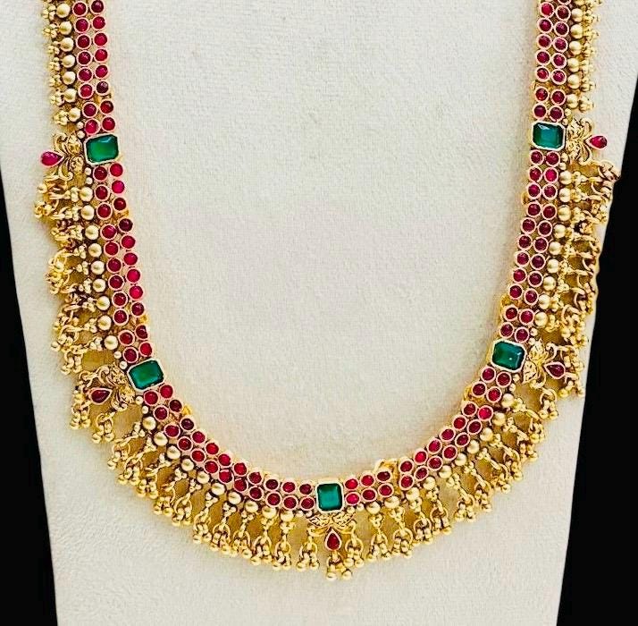 Antique Red & Green Stones Indian Jewelry