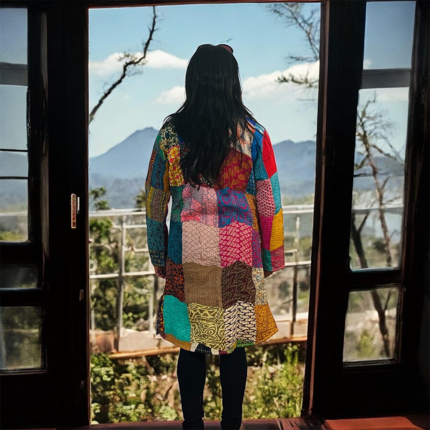 Reversible Handmade Kantha Jacket, Boho Patchwork Coat, Ethnic Winter Wear, Lightweight & Stylish, Unique Gift for Women