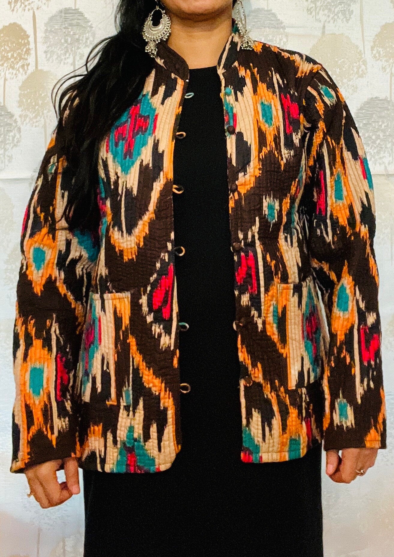 Reversible Bohemian Quilted Kantha Jacket