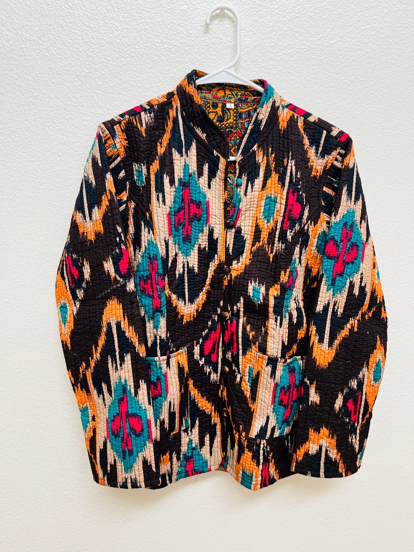 Reversible Bohemian Quilted Kantha Jacket