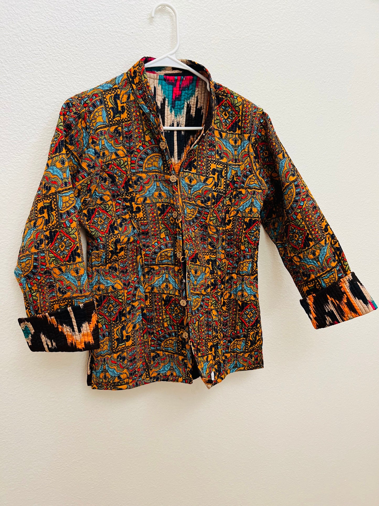 Reversible Bohemian Quilted Kantha Jacket