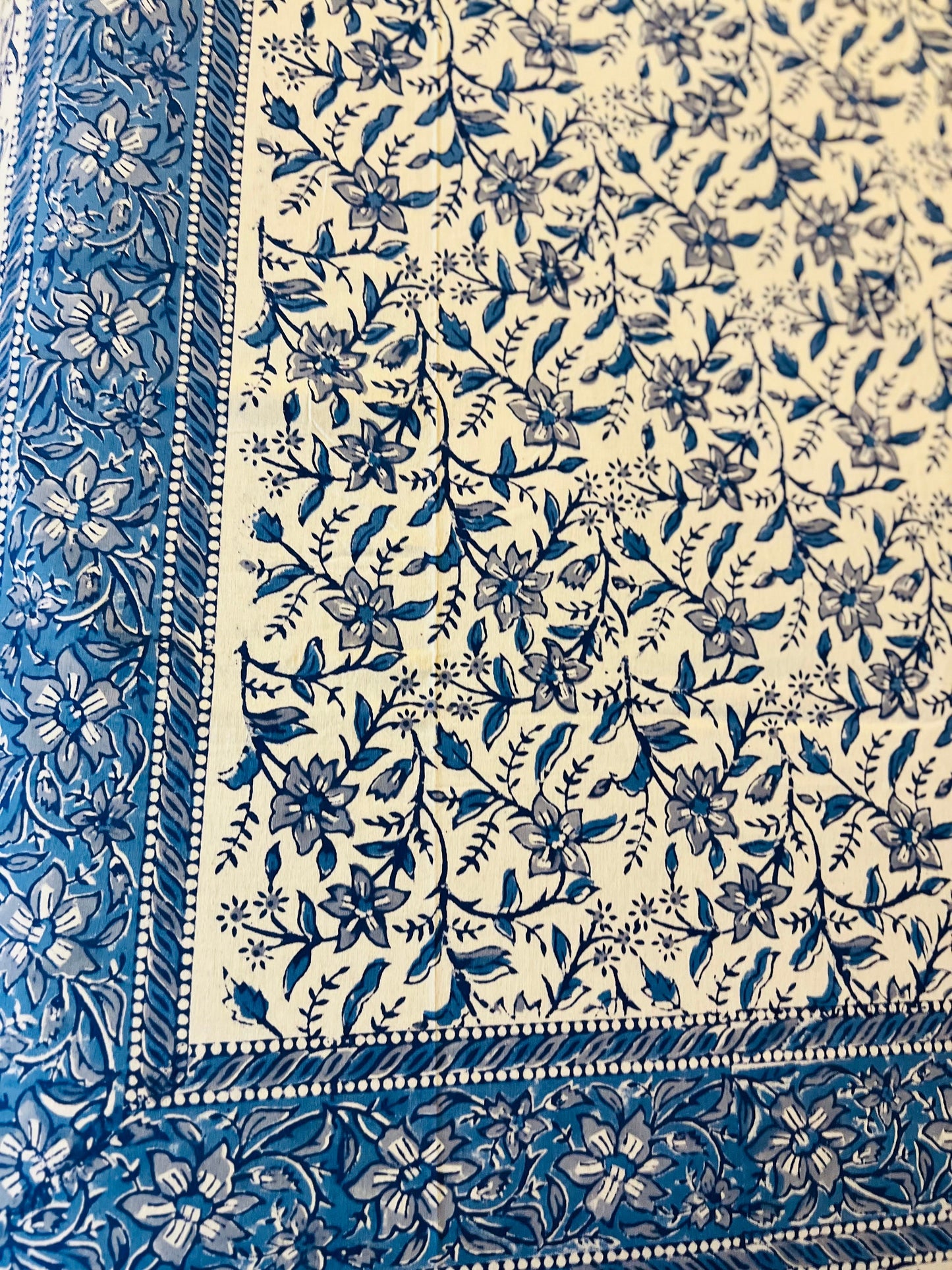 3 Piece Handmade Block Print Flat Bedsheet with 2 Pillows, 100% Cotton Washable, 90x108 Inches, Queen size, Perfect gift